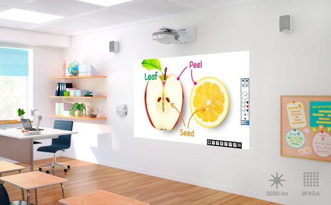 Máy chiếu siêu gần EB-695Wi có độ sáng cao